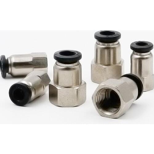 5 pcs Air Pneumatic Connector 8mm 10mm 12mm Hose Tube 1/8" 1/2" BSP 1/4" Female Thread Brass Quick Joint Fitting Pipe Fitting
