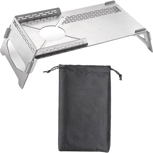 Outdoor Collapsible Stove Table Camp Windproof Stand Bracket Holder Rack