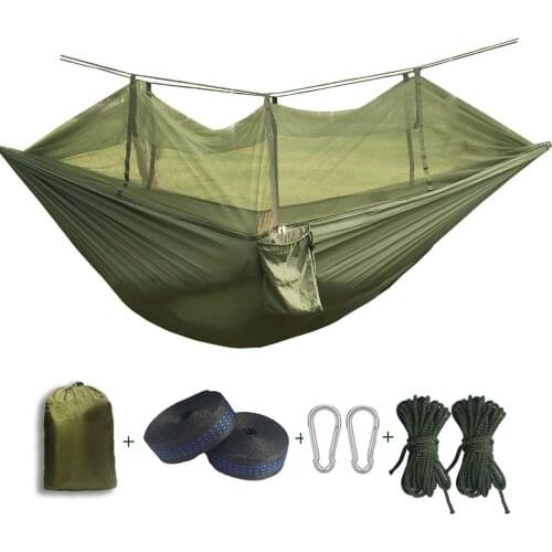 2020 Portable Anti-mosquito bites Hammock Parachute Fabric Mosquito Net for Indoor Outdoor Camping Using Reading/sleeping