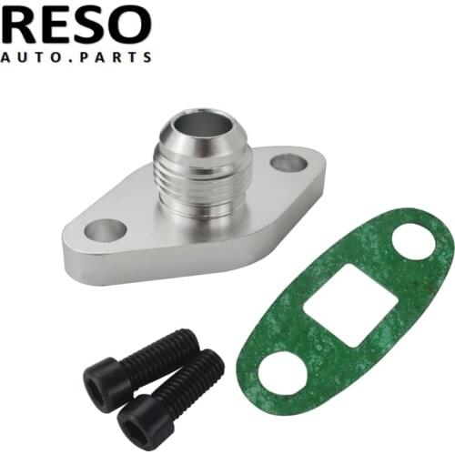 RESO--Turbo Oil Return/Drain Outlet Gasket Male AN10 10AN Flange Adapter Fittings for TOYOTA LEXUS 1JZ 2JZ GTE