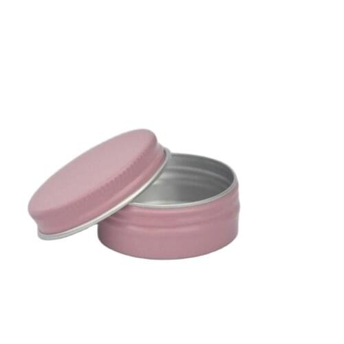 15g pink aluminum jar pot tin bottle container for lip gel balm eye cream moisturizer eye shadow art nail skin care packing