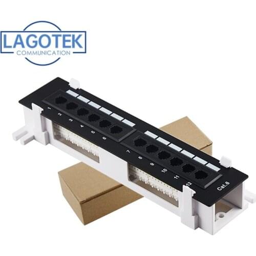 Network 12 Port CAT6 Patch Panel RJ45 Networking Wall Mount Rack Mount Bracket WALL MOUNTING