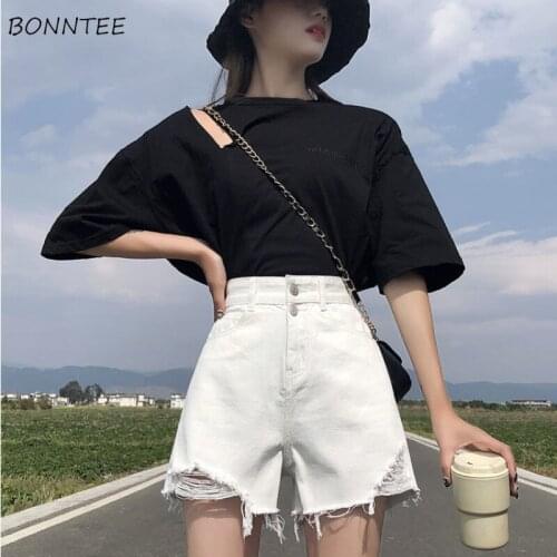 Shorts Women Wide Leg High Waisted Tassel Denim Trendy Students Pockets Streetwear All-match Slim Summer Korean Style Ladies