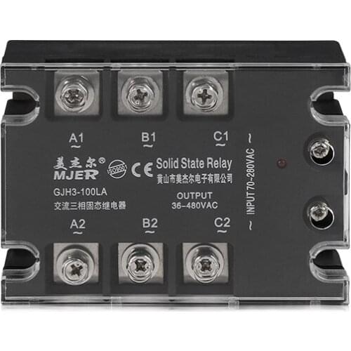 SSR 3 Phase SSR-100 AC to AC Solid State Relay 100 SSR SSR 100A GJH3 100LA Solid State Relay SSR100A GJH3100LA