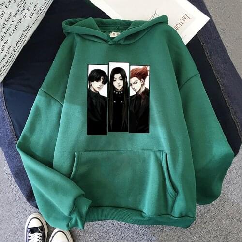 HISOKA MOROW And Killua Hoodies Japanese Anime Womens Hooded Tops Streetwear Harajuku Hunter Sweatshirt Oversized Men Hoodie