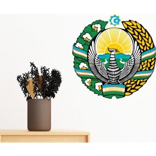 Uzbekistan Asia National Emblem Removable Wall Sticker Art Decals Mural DIY Wallpaper for Room Decal