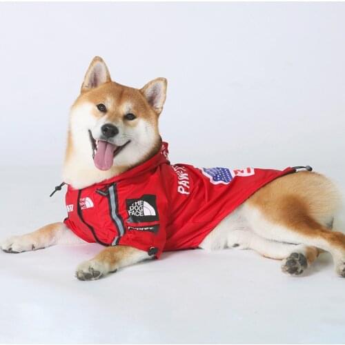 Puppy Windbreaker Rainproof Clothes Pet Coat Chihuahua Teddy Bulldog Ropa Dog Face Waterproof Jacket Puppy Raincoat