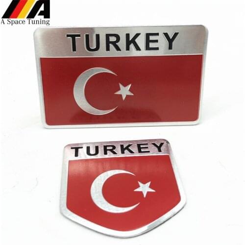 Turkey Flag Emblem Badge Car Styling Motorcycle Sticker Decal for Honda Toyota Nissan Mazda Mitsubishi KAWASAKI SUZUKI YAMAHA