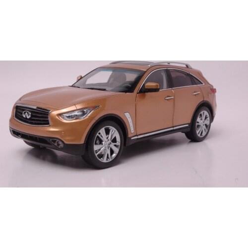 1:18 Diecast Model for Infiniti QX70 2014 Gold SUV Alloy Toy Car Miniature Collection Gift FX50 FX
