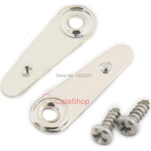 100 Pcs / Lot Metal Picture Photo Mirror Arch Frame Turnbutton Turn Button Strap Hangers With Screw C