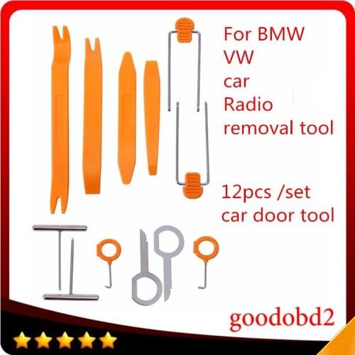 12pcs Car Stereo Installation Kits Car Radio Removal Tool Car Radio Panel Door Clip Panel Trim Dash Audio Removal Hand Tools Set