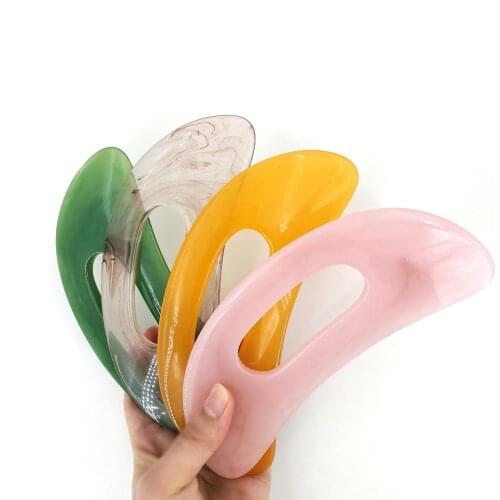 1Pc Guasha Board Natural Stone/Synthetic Resin Tool Scrpy aping Board Massage Tool Guasha Massage Board Scraper Massage Thera