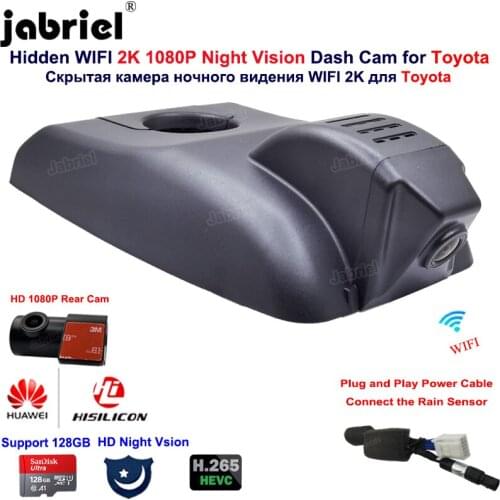 2K Wifi Hisilicon Car Dvr Dash Cam 24H Video Recorder For Toyota Highlander XU50 LE XLE for Toyota Kluger 2018 2019 2020 2021
