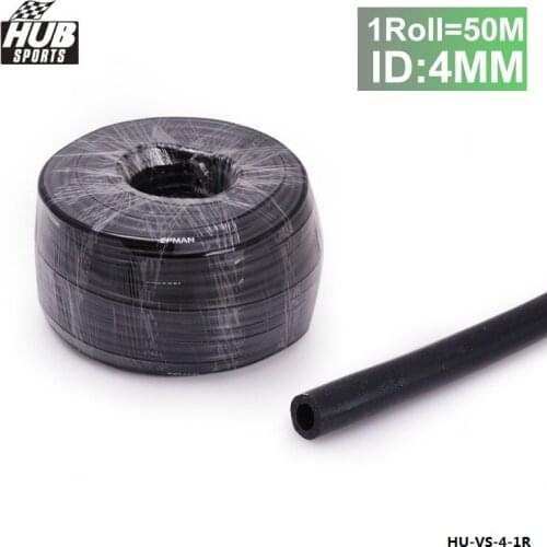 50M ID:4MM High Performance Silicone Vacuum Hose Black HU-VS-4-1R