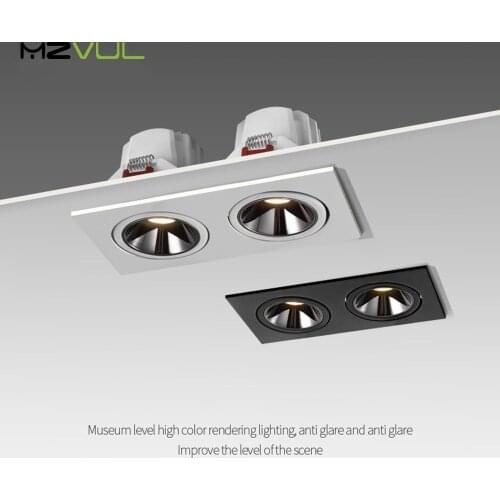 Anti-Glare LED Downlight Dimmable 7W 12W 24W Recessed LED Ceiling Downlight 110V 220V 230V Led Bulb Angle Adjust Spot light lamp