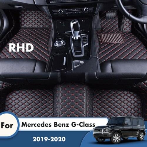 RHD Car Floor Mats For Mercedes Benz G-Class 2020 2019 Carpets Interiors Accessories Car Protect Custom Waterproof Decor Rugs