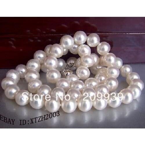 Free shipping LONG 32" 7-7.5mm White Akoya Cultured Pearl Jewelry Necklace 925 Clasp Clasp
