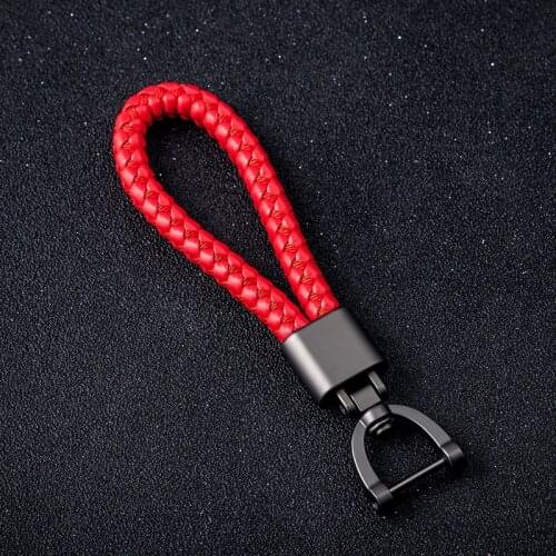 High Quality Leather Car Key Chains Rings Hand Woven Keyrings KeyChains For Toyota Avensis Corolla Prius Camry Car Key Holder