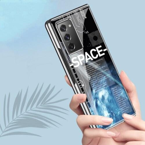 Z Fold 2 Funda Case for Samsung Galaxy Z Fold 2 5G F9160 Creativity Space Plexiglass Shell Coque Phone Case Cover Capa Z Fold 2