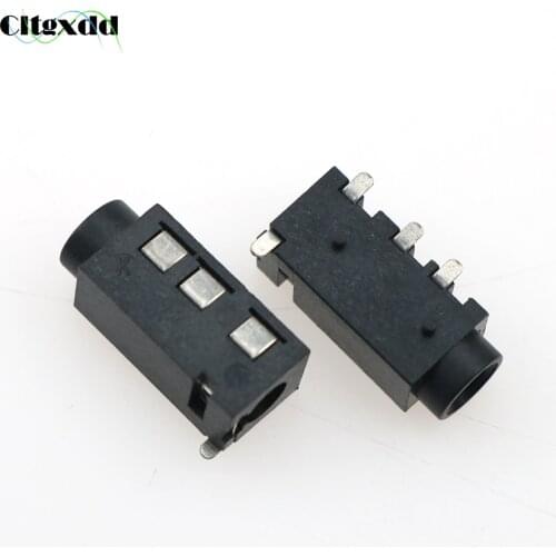 Cltgxdd 10pcs//lot 3.5mm Audio Jack Female 4Pin SMD Earhone Headphone Jack Socket PJ-320D PJ320D Audio Connector MP3 Accessories