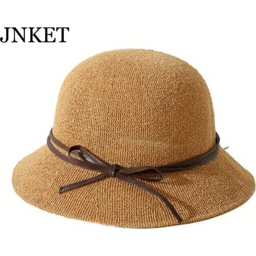 JNKET New Fashion Womens Straw Hat Beach Hat Outdoor Travel Sunhat Summer Hat Sunbonnet Large Brim Hats Chapeu