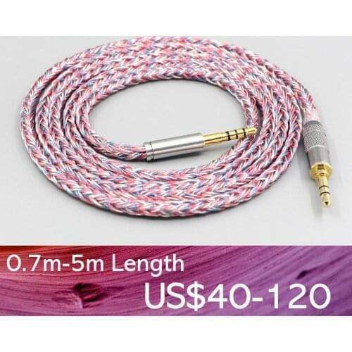 LN007597 16 Core Silver OCC OFC Mixed Braided Cable For Fostex T60RP TR-80 TR-90 HIFIMAN Edition S Deva HE-R10 Headphone