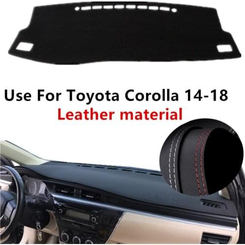 TAIJS Factory protective High Quality Leather Car Dashboard cover For TOYOTA COROLLA 2014-2018 Left hand drive