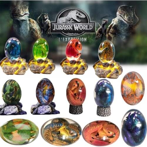 Lava Dinosaur Egg with holder Crystal Lava Dragon Egg Resin Sculpture Souvenir Collection Gift for Kids Conqueror of The World