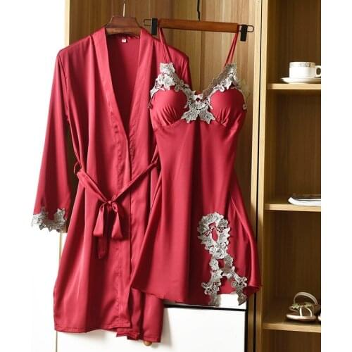 Summer Women Robe Sets Sexy V-Neck Nightgown Bathrobe Gown Summer Loose Full Sleeve Kimono M-XXL Casual Nightdress Home Dressing