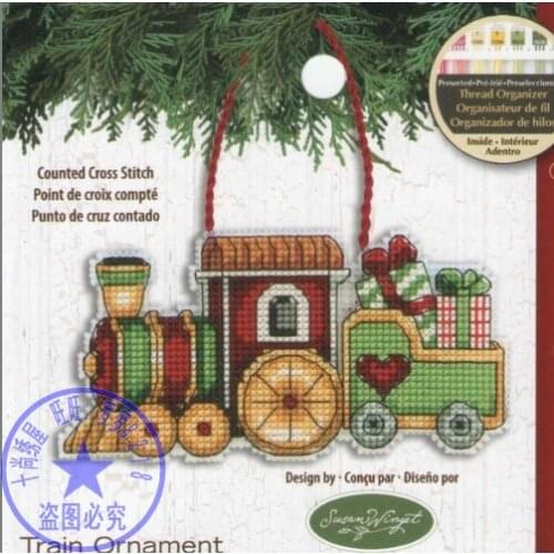 14/16/18/28 Top Quality Lovely Hot Sell Counted Cross Stitch Kit Train Ornament Christmas Tree Ornaments Gift Dim 08897