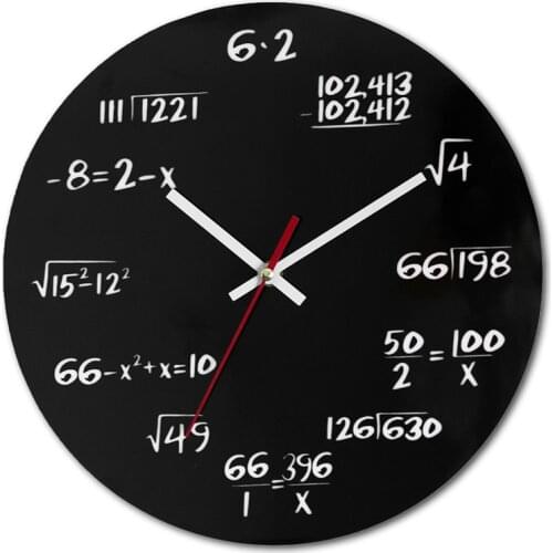 Silent Math Equations Polytechnic Digital Wall Clock august15