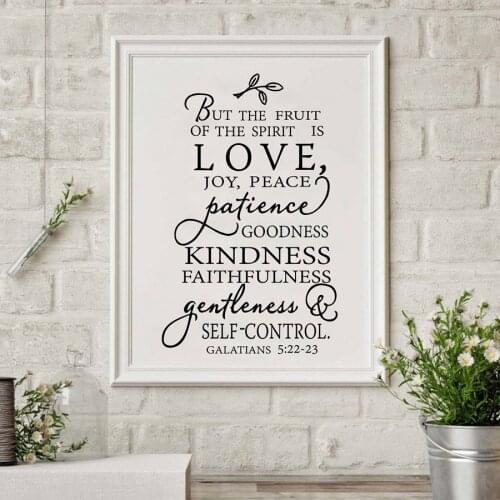 Fruit Of The Spirit Christian Canvas Art Print Poster Wall Picture , Love Joy Peace Wall Art Canvas Painting Home Decor