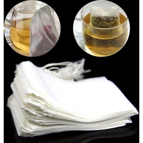 Non-woven Food Grade Fabric Tea Bags 100pcs Tea Filter Bags for Spice Tea Infuser with String Heal Seal Spice Filters Teabags
