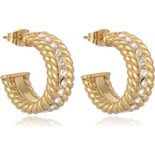 New Popular Hot Sale Style C-Type Stainless Steel Earrings Simple Women Multi-Layer Earrings Fashion Earrings Jewelry Gifts 2021