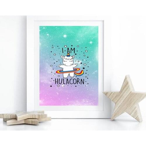 Personalized unicorn Canvas Painting Black White For Kitchen Poster Laminas Decorativas