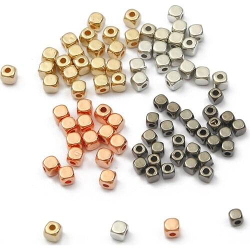 200-600pcs 3/4mm CCB Plastic Beads Square Seed Beads Bulk Loose Spacer Beads For Jewelry Making DIY Earrings Bracelet Necklace