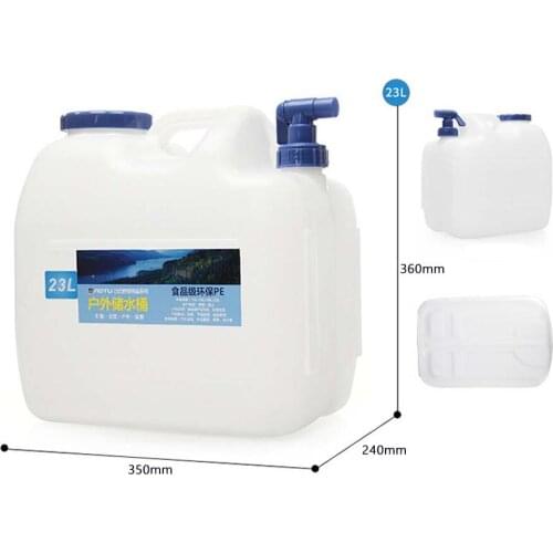 AOTU Portable PE Bucket BPA Free Healthy Water Bottle Car Storage Container Drinking With Water Outlets Faucet Water Barrel