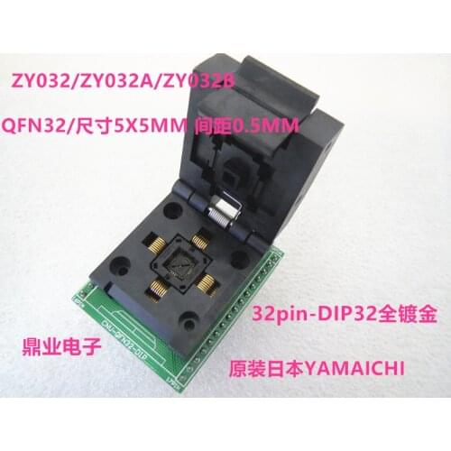Clamshell ZY032/ZY032A/ZY032B QFN32 YAMAICHI IC Burning seat Adapter testing seat Test Socket test bench