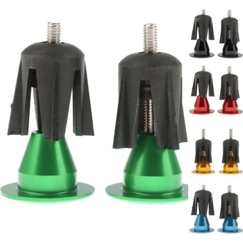 Anodized Aluminum Alloy Bicycle Handlebar Grips Handle Bar Cap End Plugs - Black/Red/Gold/Blue/Green
