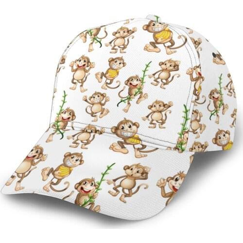 Happy Monkey Outdoor Sport Caps Baseball Hat Men Women Visor Cap Baseball Cap Street Hip Hop Caps