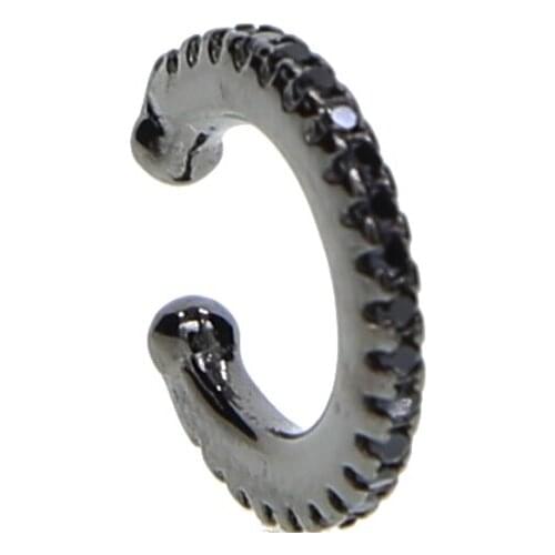 Real 925 sterling silver clip earring cuff 3 colors stack micro pave cz circle no pierced fashion classic earrings high quality