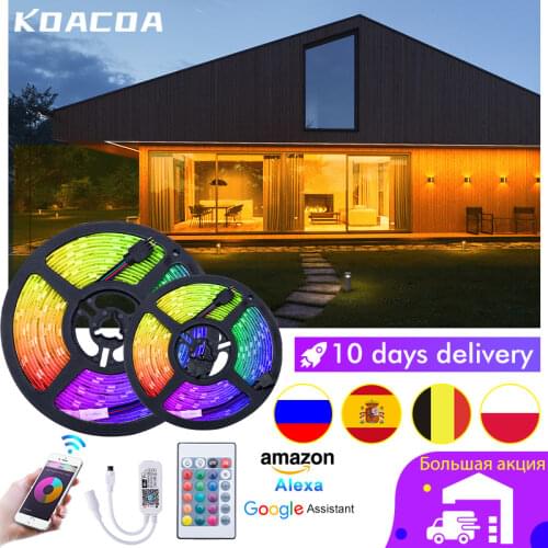 5M 10M 15M WIFI Led Strip Light SMD RGB 2835 5050 RGB Tape DC12V led strip Ribbon Diode Wifi Waterproof Controller Adapter Plug