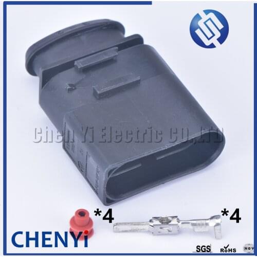 1 sets 4 Pin 3.5mm male Automotive Waterproof connector 1J0973824 coil Extension adapter electrical wire plug for Audi VW