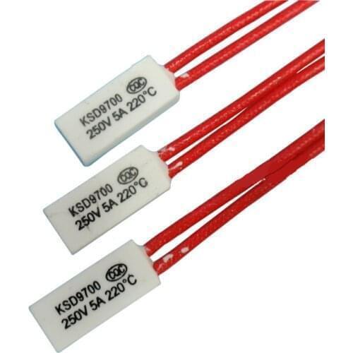 1 pc Thermal Protector Ksd9700 210 Degrees 200 Degrees Normally Closed Ceramic Thermal Switch Thermostat 5a250v