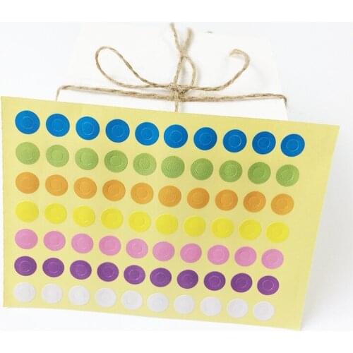 350 Pcs/lot Hot Sale New DIY Gift Stickers Vintage Colorful Ring Label Sticker For Gift Tag Reinforcement Hole Stickers