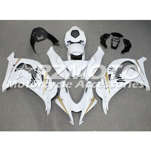 4 Gifts New ABS Injection mold Full Fairings Kit fit for Kawasaki Ninja ZX-10R zx10r 2016 2017 16 17 Bodywork set white
