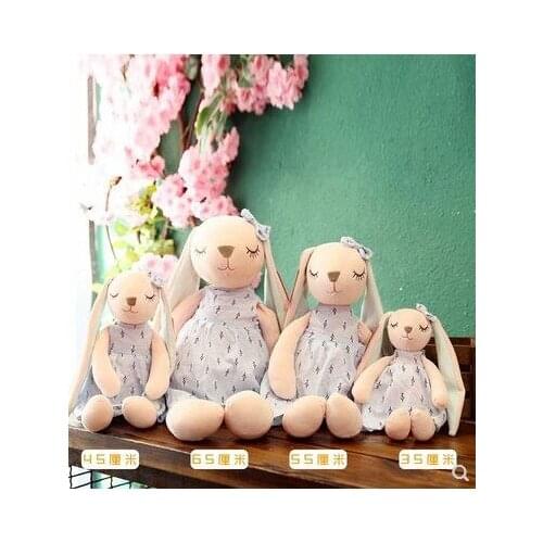 Free shipping Rabbit plush toys the loppy eared rabbit lovely doll birthday girl doll