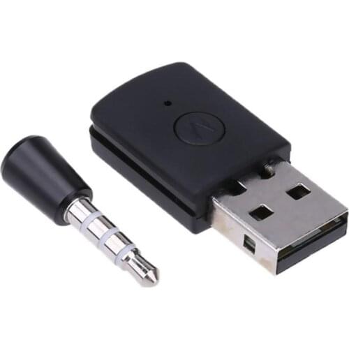Bluetooth 4.0 Headset Dongle Adapter Receiver USB2.0 Port 3.5mm Plug Replacement for PlayStation 4 PS4 Wireless Audio Dongle