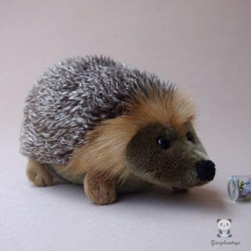 Simulated Gray Hedgehog Dolls Baby Toy Cute Plush Animals Toys Christmas Gifts
