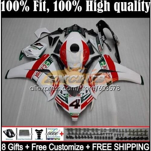 Injection For HONDA CBR1000 RR CBR 1000RR 48CL.14 CBR1000RR 08 09 10 11 CBR 1000 RR CC 2008 2009 2010 2011 Fairing Castrol red